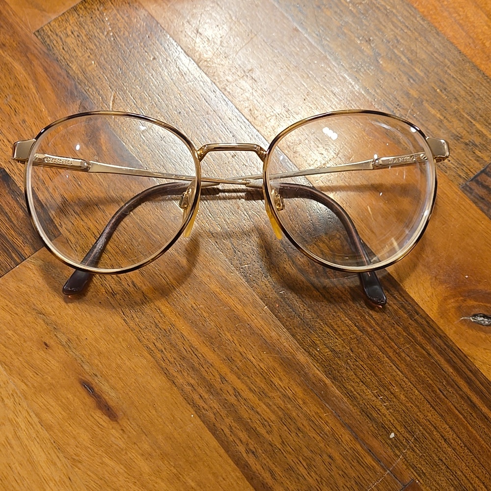 Vintage Safilo Elasta Gold Round Frames with Original Case - Made in Italy​